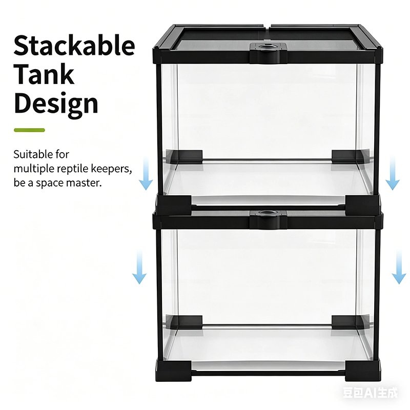 Rainforest Ecological Terrarium Glass Tank for Lizard, Turtle(Mini) - 图片 2