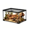 Dustproof Acrylic Terrarium for Lizard Chameleon Mantis（Large）