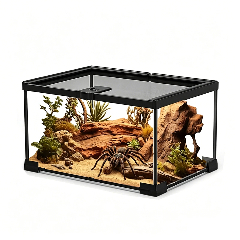 Dustproof Acrylic Terrarium for Lizard Chameleon Mantis（Large）