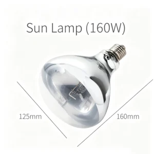 160W Reptile Basking Sun Lamp Boost Calcium Absorption for Reptile Habitat