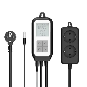 Smart WiFi Reptile Thermostat Dual Outlet Heating Cooling Temperature Controller with Probe for Terrarium